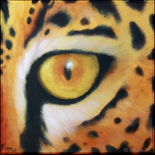 Augenblick eines Jaguars Acryl auf Leinwand;
30 x 30 cm